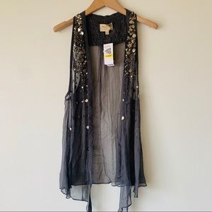 Elizabeth & James sheer silk vest